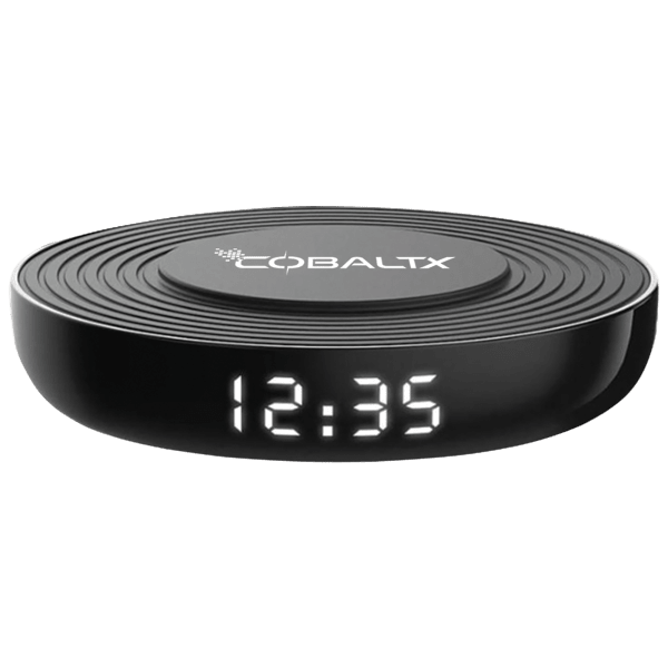MorningSave CobaltX Wireless Charging Pad with Digital LED Clock