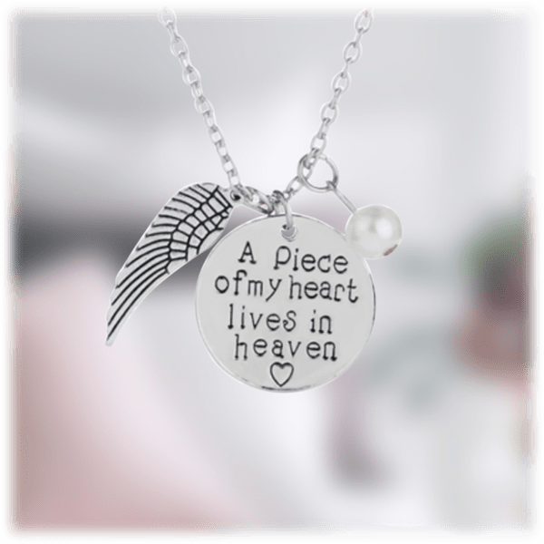 Memorial Jewelry Sympathy Gift A Piece Of My Heart Lives In