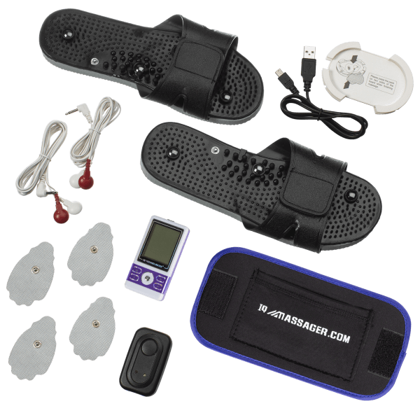 IQ Massager Mini 2 TENS & EMS Unit With Belt and Slippers