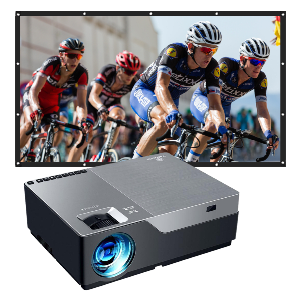 Vankyo V600 Native 1080p LED Projector with 120" Screen