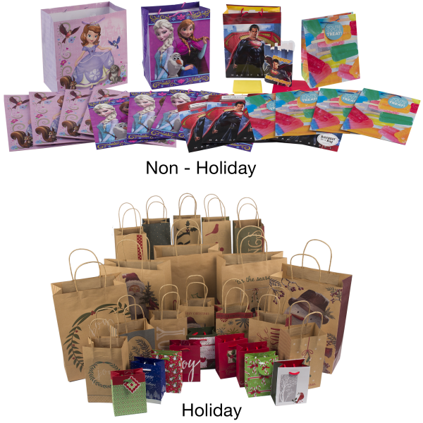 20-Pack of Gift Bags: Your Choice of Holiday or Non-Holiday