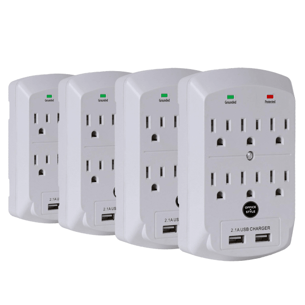 4-for-Tuesday: 6-Outlet Surge Protectors with 2 USB Ports and Anchor Screw