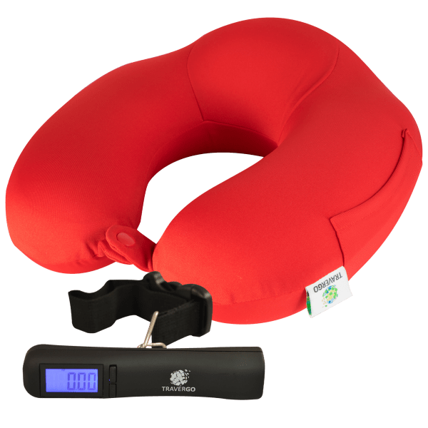 TraverGo Travel Neck Pillow and Luggage Scale Combo