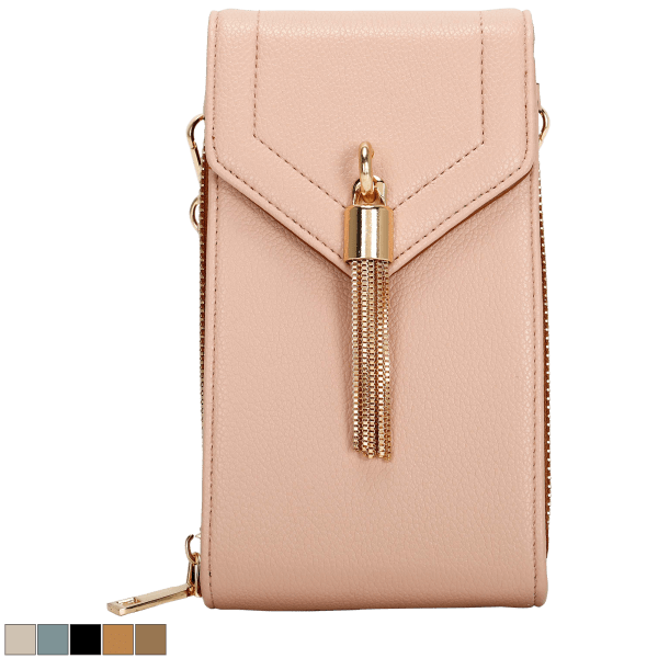 MorningSave: La Terre Vegan Leather South North Crossbody with Tassel ...