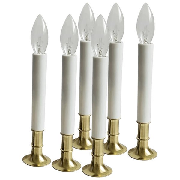 Holiday Joy 6-Piece Electric Window Candle Lamp Set