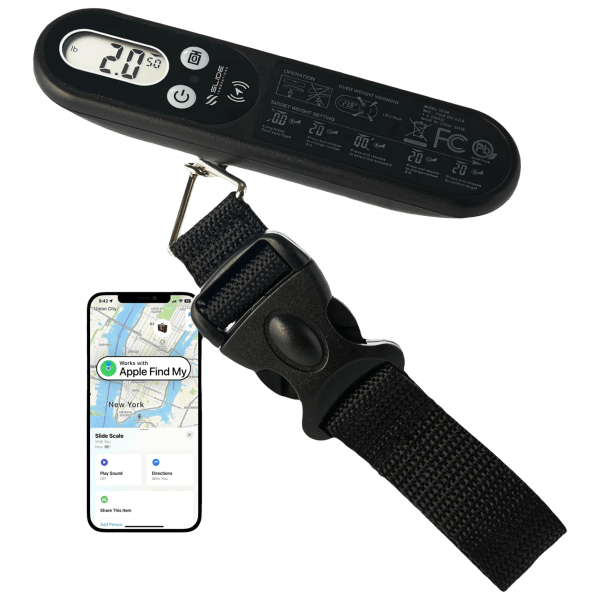 Slide Innovations Digital Luggage Scale with "Find My" Tracker