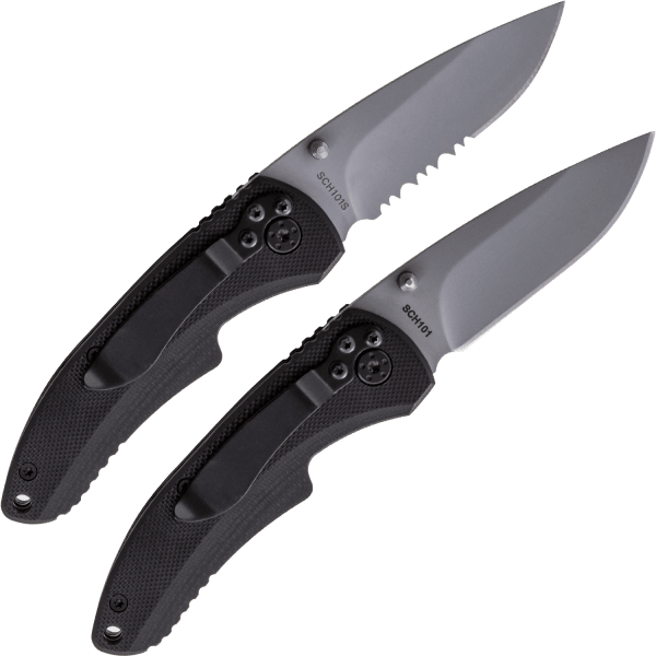 Schrade 2.6 Inch Drop-Point Knife (Set of 2)