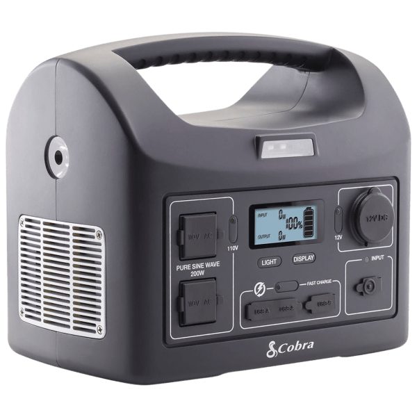 Cobra 200W LiFePO4 Pure Sine Wave Portable Power Station