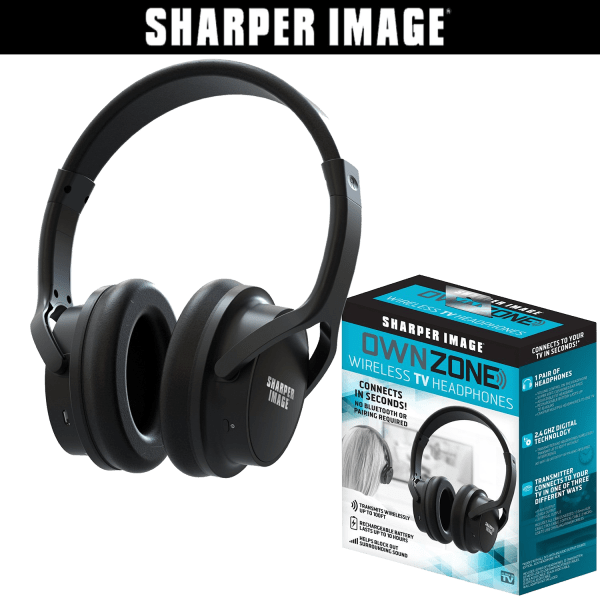 Sharper Image Own Zone Wireless TV Headphones for Private Listening