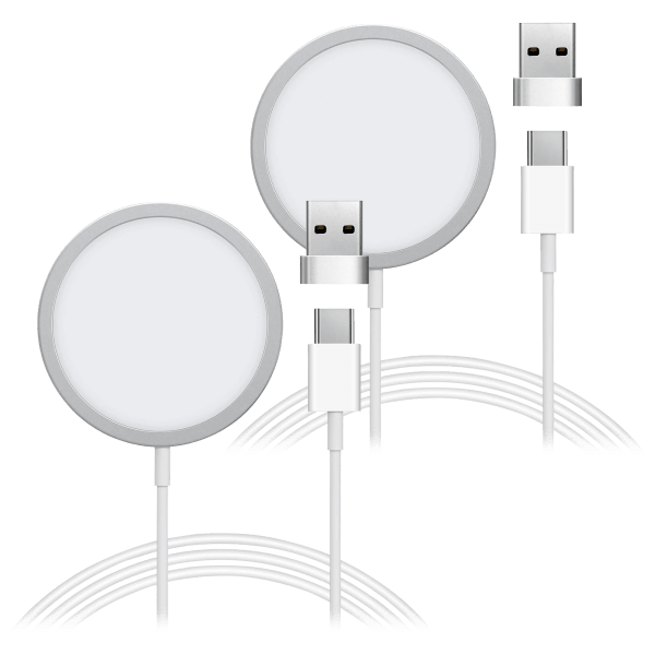 2-Pack: Letscom Magnetic Wireless Chargers