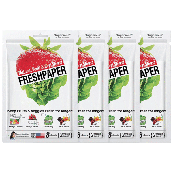 32-Pack: FreshPaper Food Saver Sheets for Produce & Bread/Baked Goods