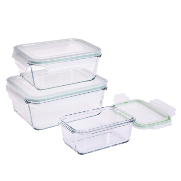 MorningSave: Genicook 3-Pack Rectangle Glass Food Storage Set