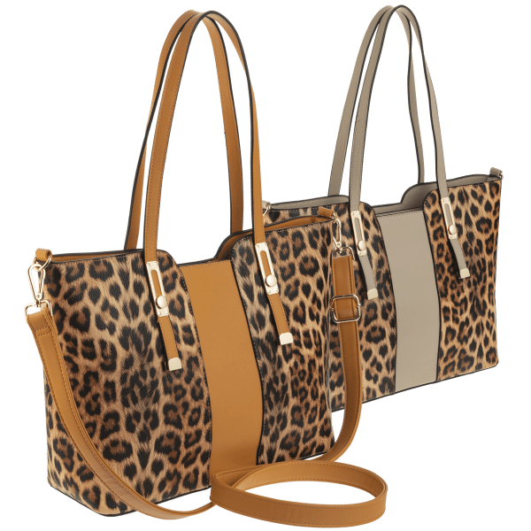 La Terre Fashion Leopard Print Tote (Large)