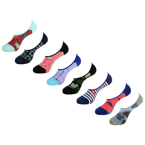SideDeal 8Pack Unsimply Stitched Men's MultiColor NoShow Socks