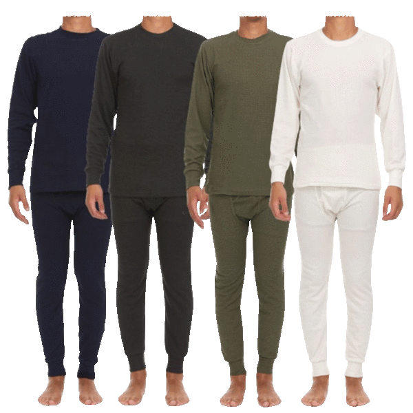 4-Piece Men's Assorted Premium Waffle Knit Thermal Sets
