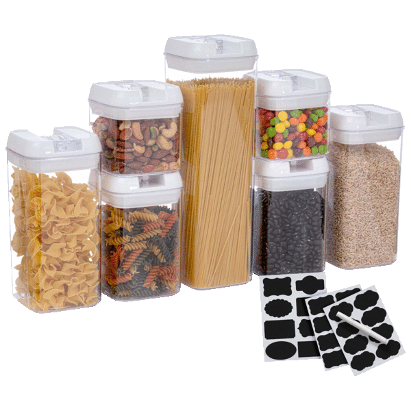 Cheer Collection 7-Piece Airtight Food Storage Containers