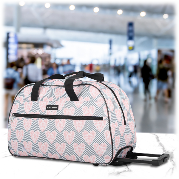 MorningSave Betsey Johnson Designer Carry On Rolling Duffel Bag with