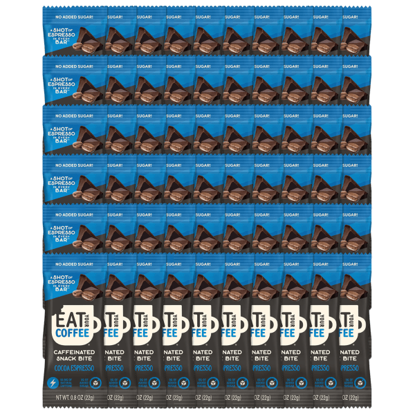 60-Pack: Eat Your Coffee Caffeinated Coffee Energy Bites (Cocoa Espresso)
