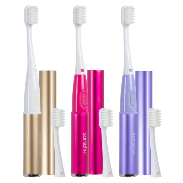 Meh 3Pack Sonicket Sonic Toothbrushes with Optional Extra Brush Heads