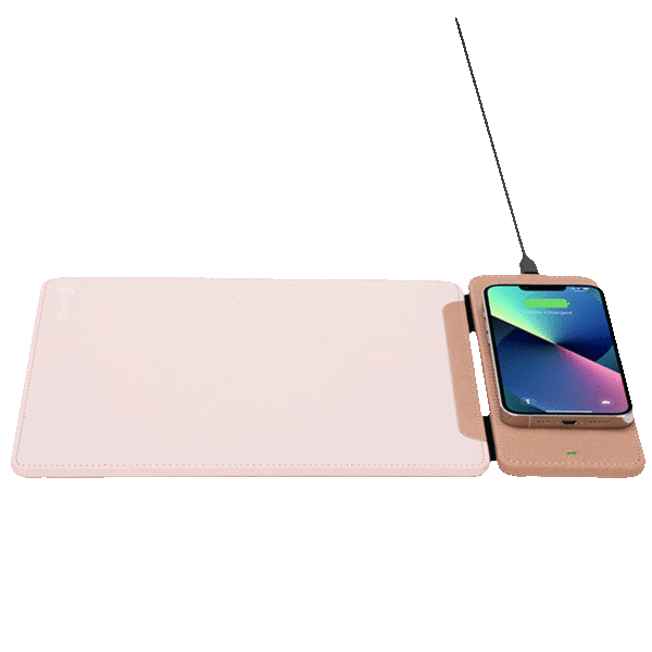 Griffin Vegan Leather Mousepad with Qi Charger