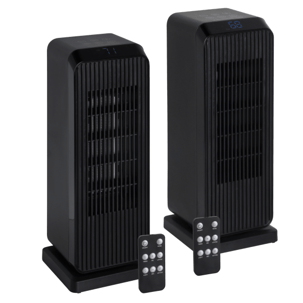 2-Pack: 16" Electric Oscillating Ceramic Indoor Heater