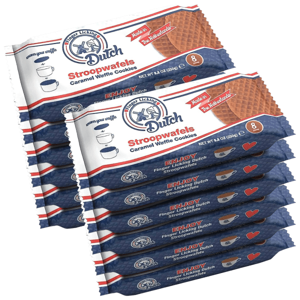 96-Pack: Finger Licking Dutch Caramel Stroopwafels