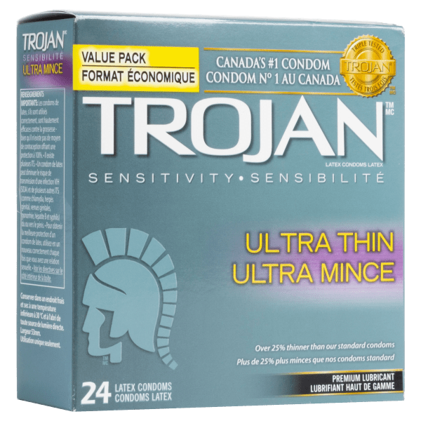 24-Pack: Trojan Sensitivity Ultra Thin Lubricated Latex Condoms