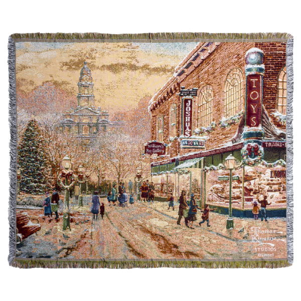 MorningSave: Thomas Kinkade Holiday Woven Tapestry Throw