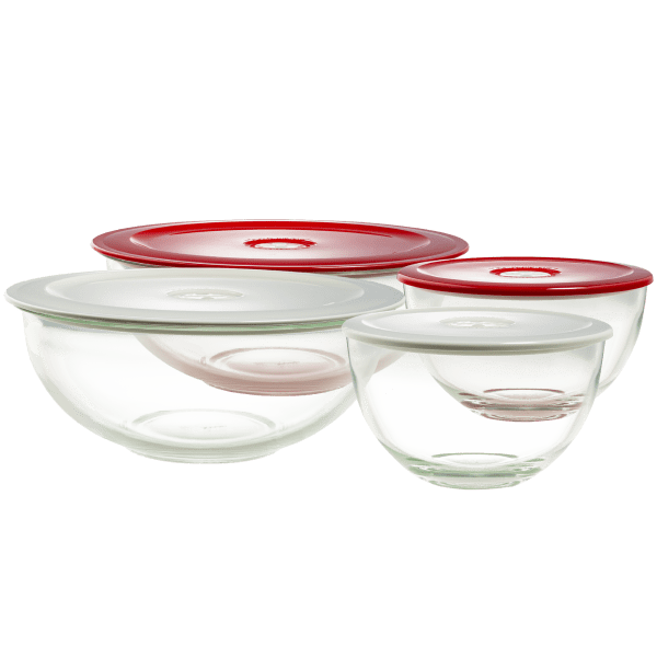 2-Pack: Decor Glass Bowls with Vented Lids