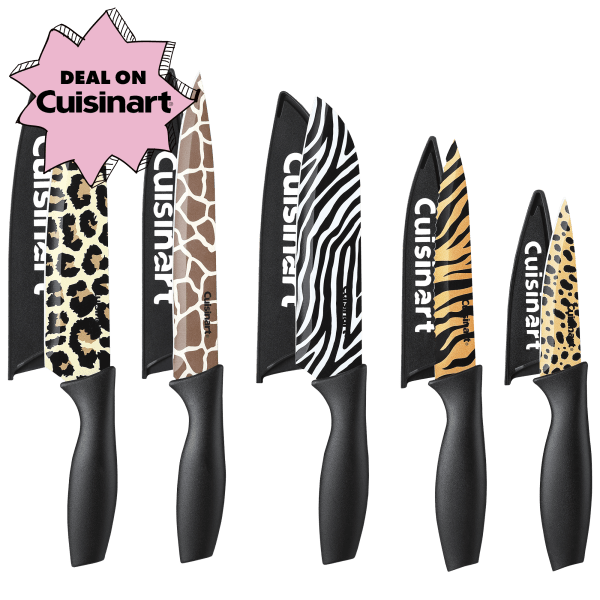 Cuisinart® 10-Piece Animal Print Knife Set with Black Handles