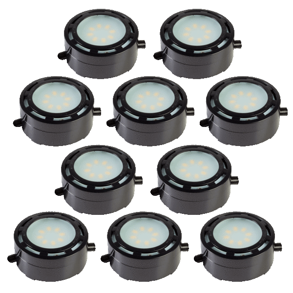 10-Pack: Westek Dimmable Under Cabinet LED Puck Light Kit Set