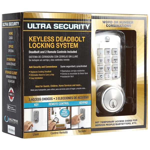MorningSave Ultra Security Keyless Electronic Deadbolt with 2 Remote Controls