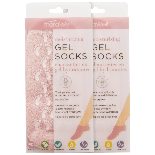 2-Pack: Therawell Moisture Gel Socks