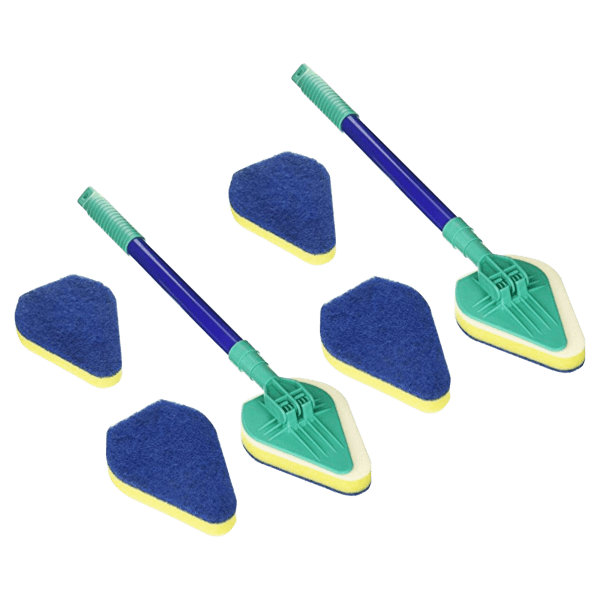 2-Pack Clean Reach Extendable Scrubbers with Replacement Pads