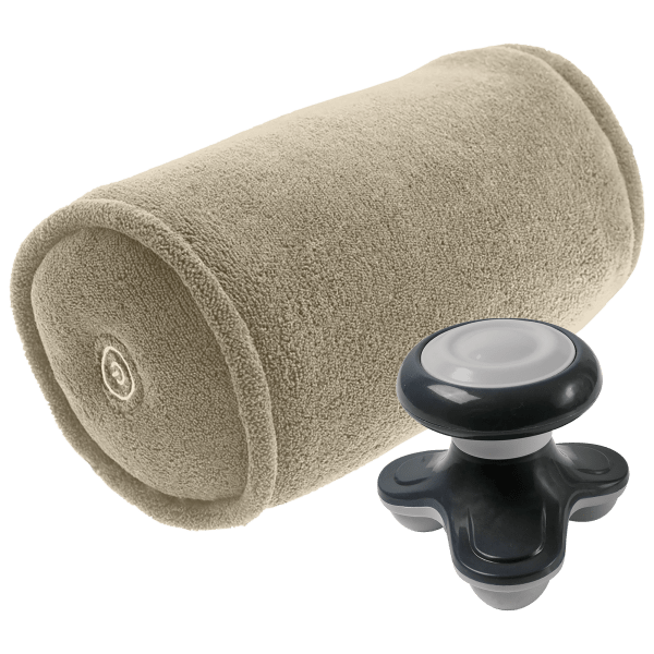 SideDeal Invigorate Massaging Roll Pillow & Mini Body Massager