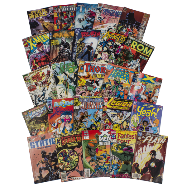 25 Random Marvel and DC Comic Books