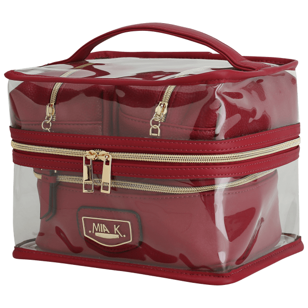 MorningSave MKF Collection Emmy 4Piece Clear Cosmetic Case Set by Mia K