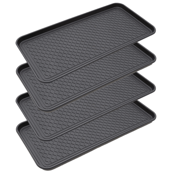 MorningSave: 4-Pack: Multi-Purpose Rubber Floor Mat + Tray for Outdoor ...