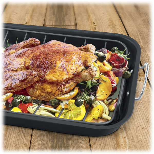 MorningSave Eternal Kitchen 16"x12" Roaster Pan With Rack