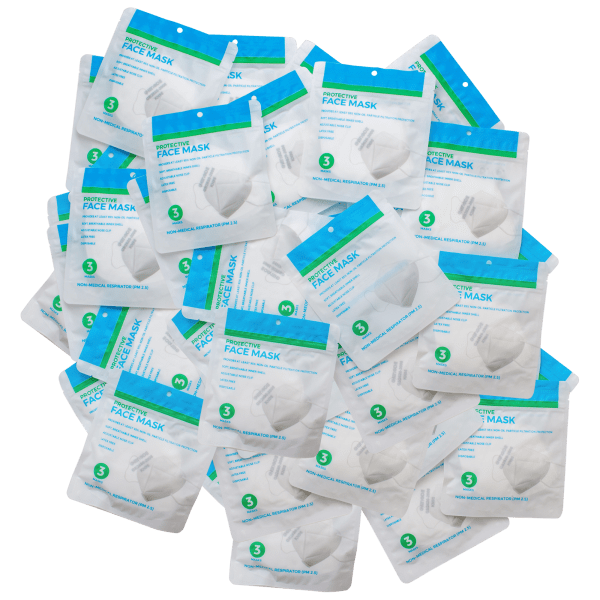 120-Pack: LifeToGo KN95 Disposable Non-Medical Respirator Face Masks