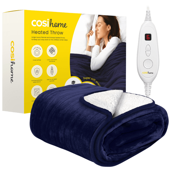 MorningSave Cosi Home 60" x 50" Heated Blanket Electric Throw