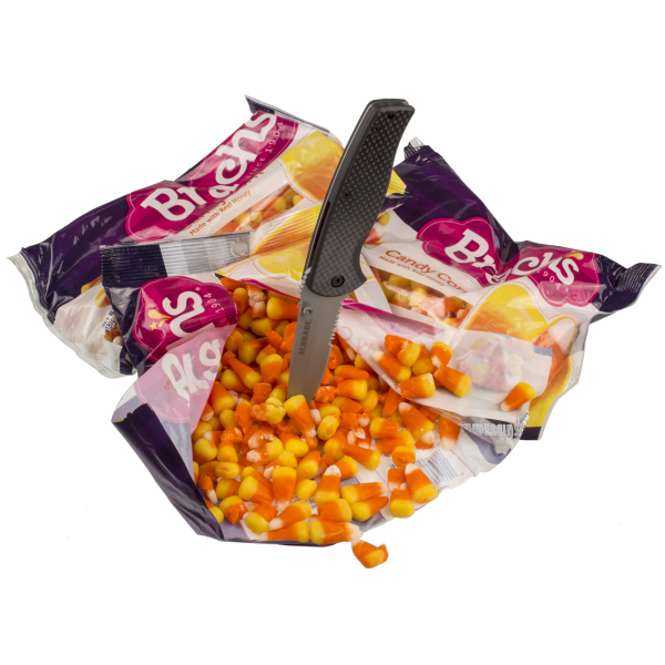 A Few Pounds Of Melted Candy Corn And A Knife