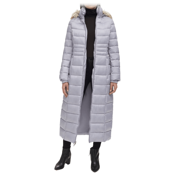 MorningSave: Kenneth Cole Faux Fur Trim Hooded Down Puffer Maxi Coat