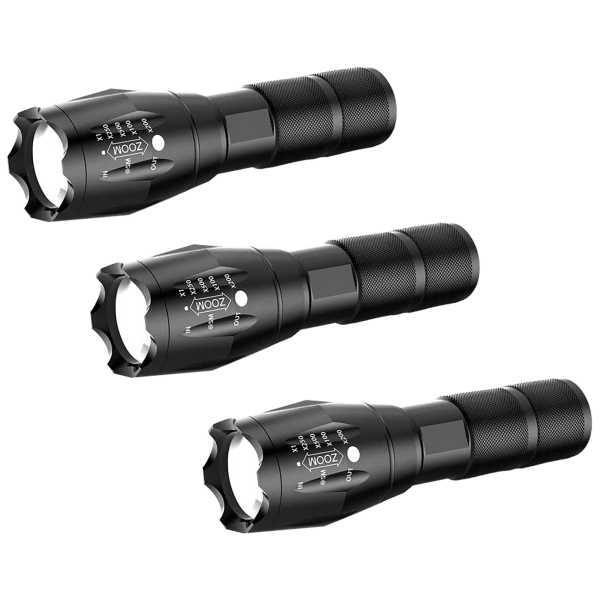 3-Pack: Tactical LED Flashlights