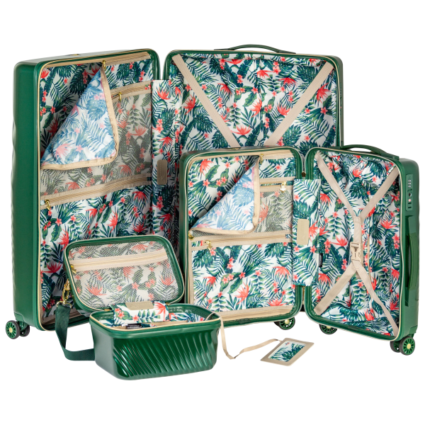 MorningSave Triforce 3Piece Satin Finished Luggage Set