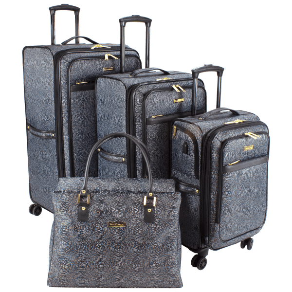 Meh Isaac Mizrahi 3Piece Spinner Luggage with Matching Tote