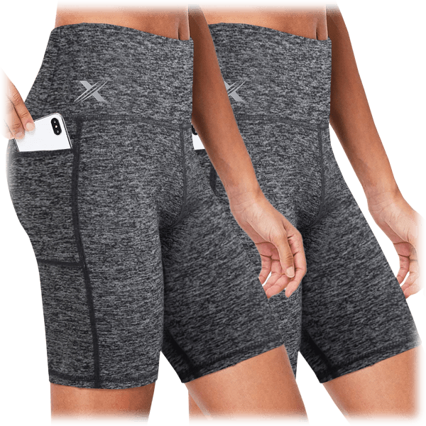 MorningSave: 2-Pack: Extreme Fit Women's High Waist Performance Yoga Shorts