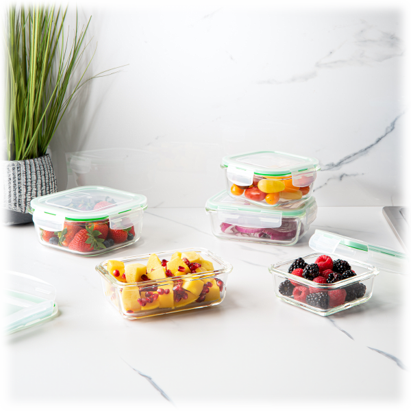 MorningSave: Eatneat 5-Piece Glass Food Storage Containers With ...