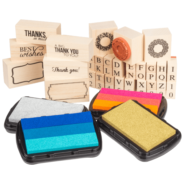49-Piece Momenta Stamp and Ink Pad Bundle