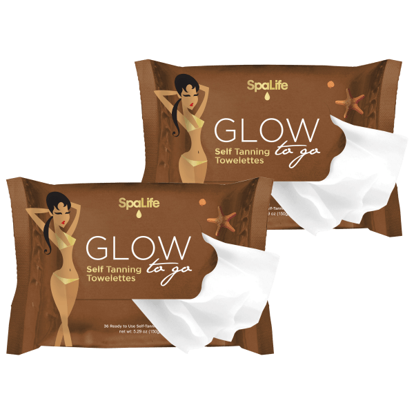 60-Pack SpaLife 30 Count "Glow to Go" Tanning Wipes